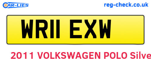 WR11EXW are the vehicle registration plates.