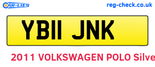 YB11JNK are the vehicle registration plates.