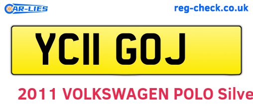YC11GOJ are the vehicle registration plates.