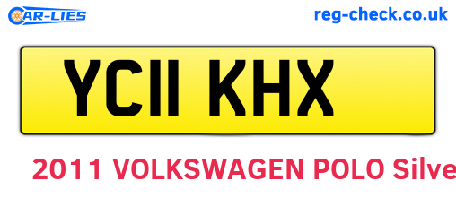 YC11KHX are the vehicle registration plates.