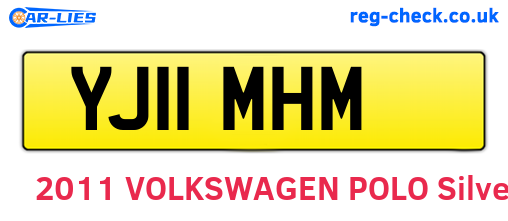 YJ11MHM are the vehicle registration plates.