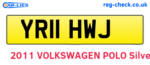 YR11HWJ are the vehicle registration plates.