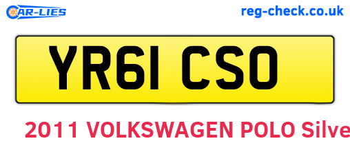 YR61CSO are the vehicle registration plates.