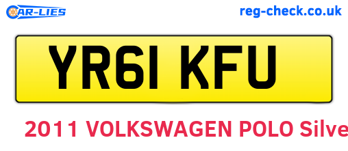 YR61KFU are the vehicle registration plates.