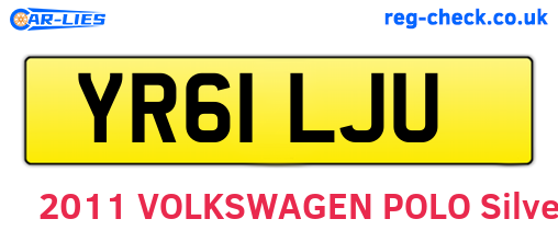 YR61LJU are the vehicle registration plates.