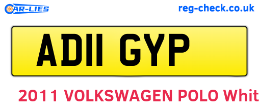 AD11GYP are the vehicle registration plates.