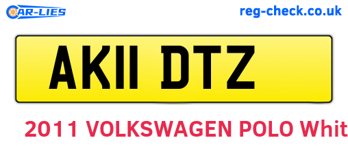 AK11DTZ are the vehicle registration plates.
