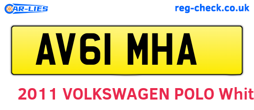 AV61MHA are the vehicle registration plates.