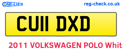 CU11DXD are the vehicle registration plates.