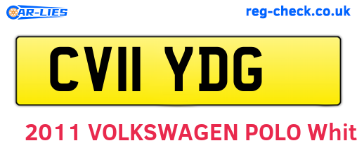 CV11YDG are the vehicle registration plates.