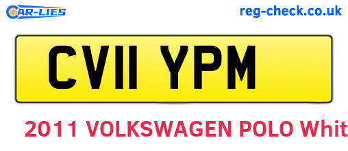 CV11YPM are the vehicle registration plates.