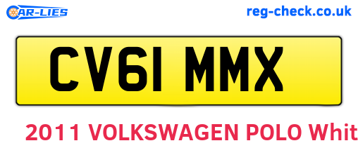 CV61MMX are the vehicle registration plates.
