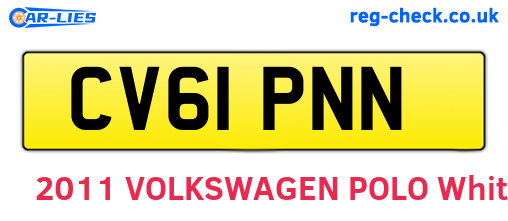 CV61PNN are the vehicle registration plates.