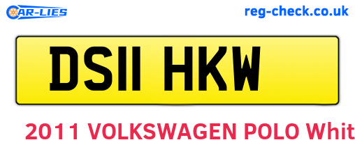 DS11HKW are the vehicle registration plates.