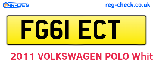 FG61ECT are the vehicle registration plates.
