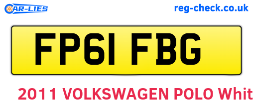 FP61FBG are the vehicle registration plates.