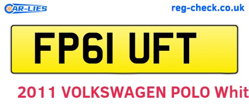 FP61UFT are the vehicle registration plates.