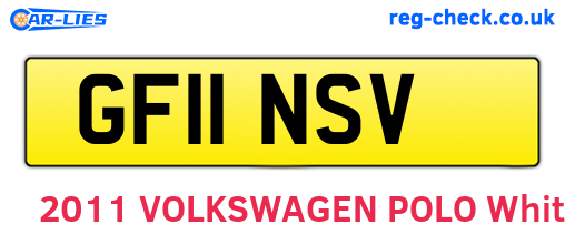 GF11NSV are the vehicle registration plates.