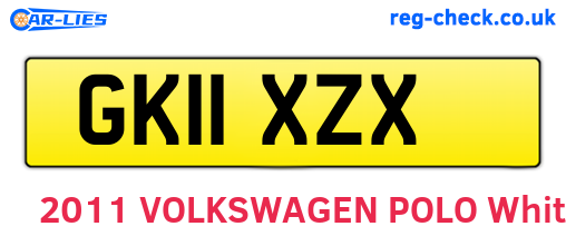 GK11XZX are the vehicle registration plates.