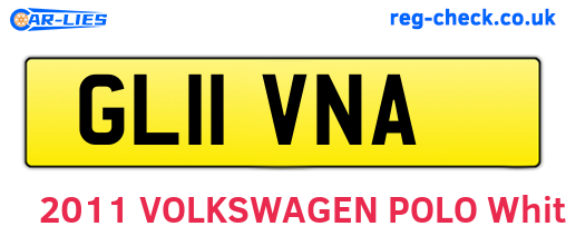 GL11VNA are the vehicle registration plates.