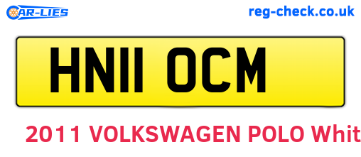 HN11OCM are the vehicle registration plates.