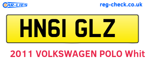 HN61GLZ are the vehicle registration plates.