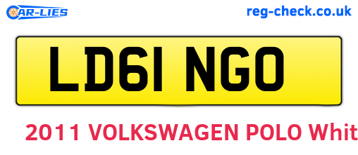 LD61NGO are the vehicle registration plates.