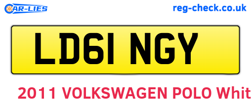 LD61NGY are the vehicle registration plates.