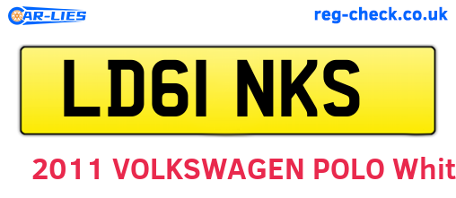 LD61NKS are the vehicle registration plates.