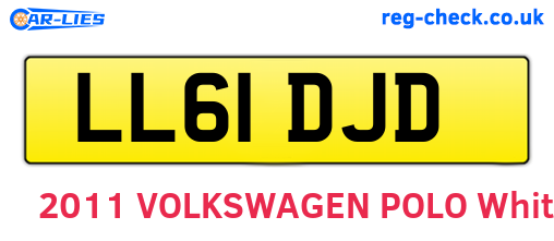 LL61DJD are the vehicle registration plates.