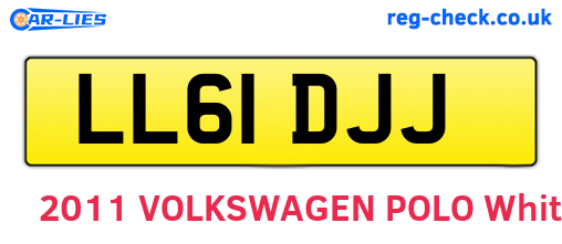 LL61DJJ are the vehicle registration plates.