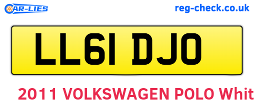 LL61DJO are the vehicle registration plates.
