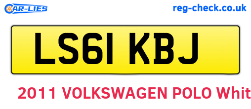 LS61KBJ are the vehicle registration plates.