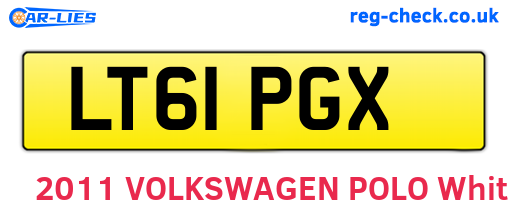LT61PGX are the vehicle registration plates.