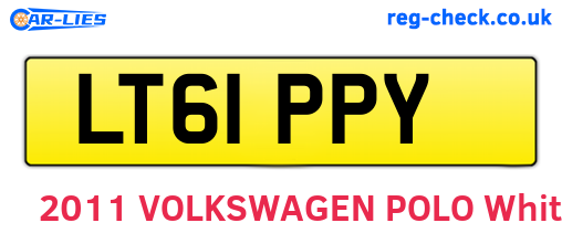 LT61PPY are the vehicle registration plates.