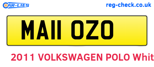 MA11OZO are the vehicle registration plates.