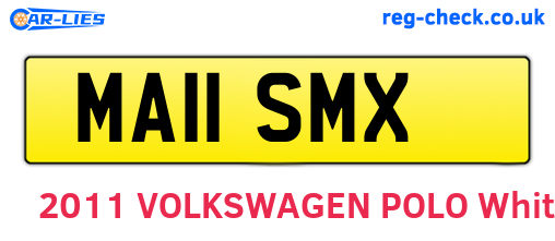 MA11SMX are the vehicle registration plates.