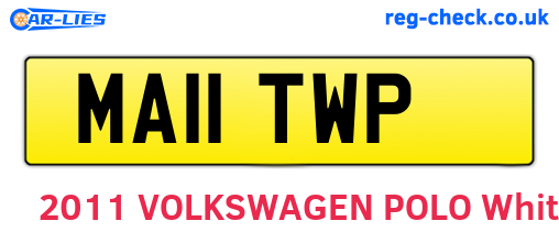 MA11TWP are the vehicle registration plates.