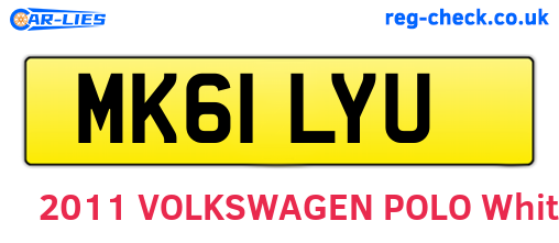 MK61LYU are the vehicle registration plates.