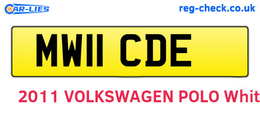 MW11CDE are the vehicle registration plates.