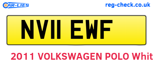 NV11EWF are the vehicle registration plates.