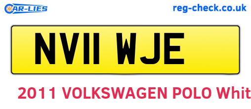 NV11WJE are the vehicle registration plates.