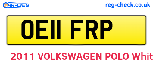 OE11FRP are the vehicle registration plates.