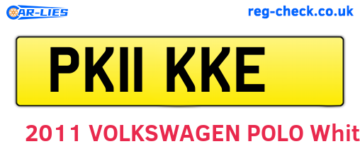 PK11KKE are the vehicle registration plates.