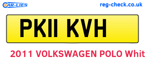 PK11KVH are the vehicle registration plates.