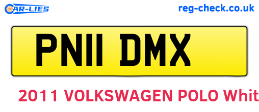 PN11DMX are the vehicle registration plates.