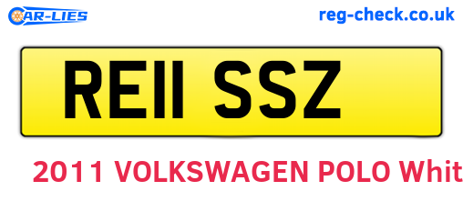 RE11SSZ are the vehicle registration plates.