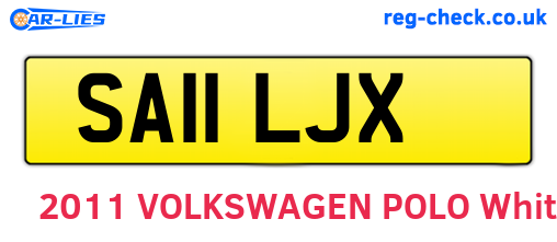 SA11LJX are the vehicle registration plates.