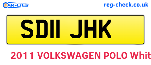 SD11JHK are the vehicle registration plates.