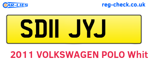 SD11JYJ are the vehicle registration plates.